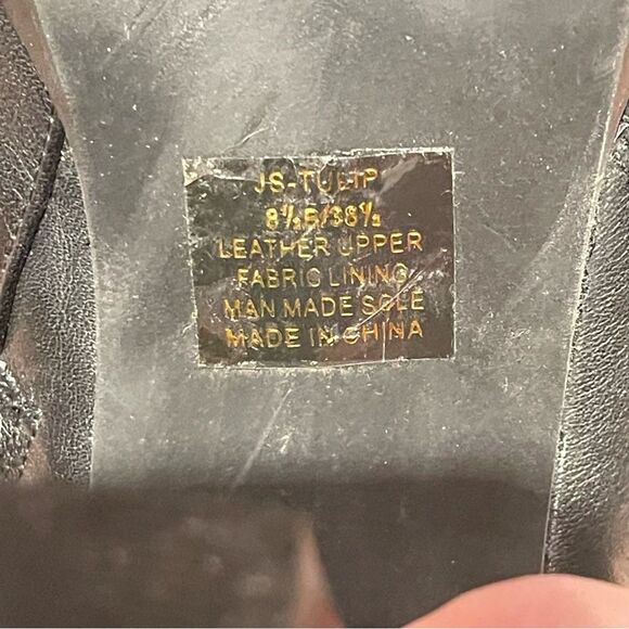 JESSICA SIMPSON Tulip black leather boots Size 8.5 - Picture 10 of 10